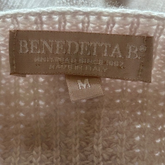 Benedetta B Womens Italian Merino Wool Cashmere Blend Sweater Medium Blush Pink - Picture 7 of 8